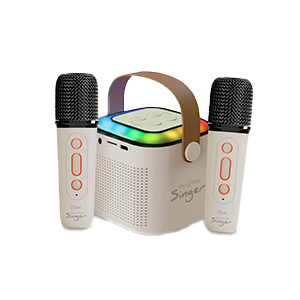 Mini Parlante Karaoke Infantil Con 2 Microfonos